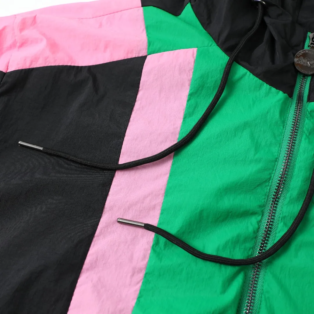 AKA Black Half Zip Windbreaker Jacket Read Description