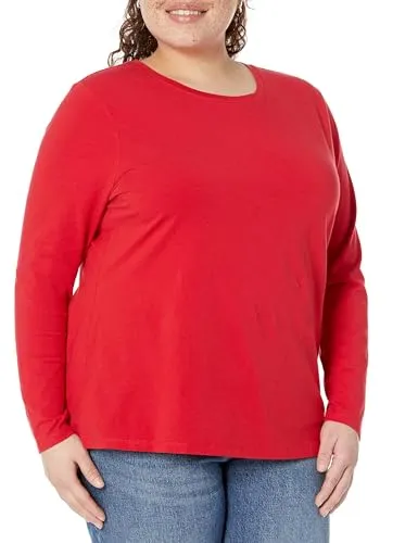 Amazon Essentials Women's Classic-Fit Long-Sleeve Crewneck T-Shirt (Available in Plus Size)