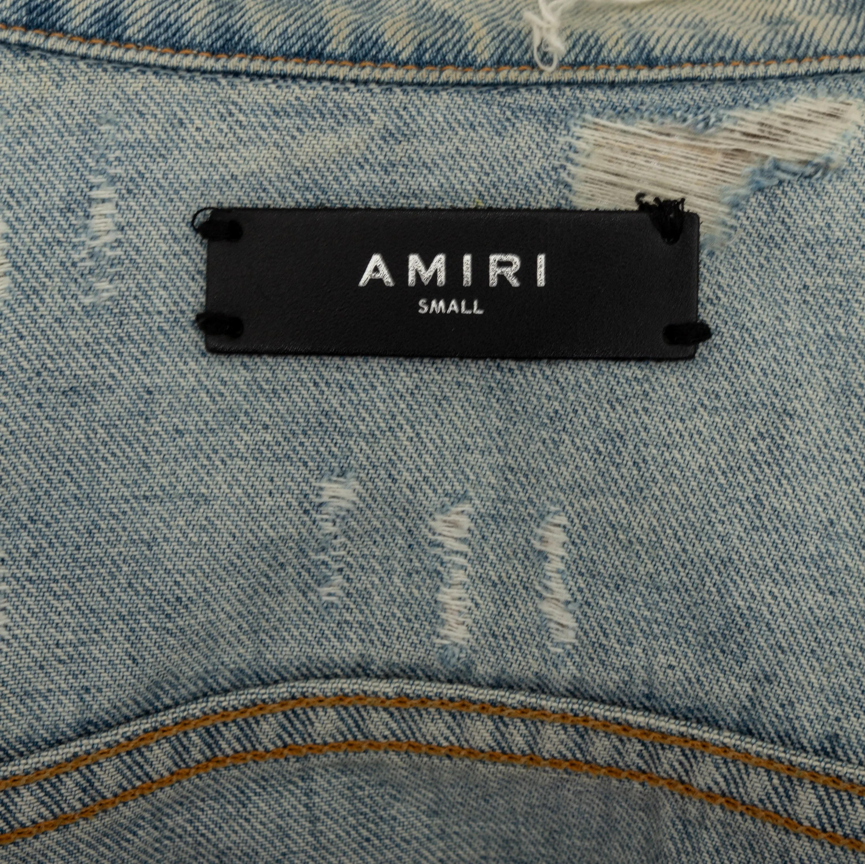 Amiri Distressed 'Hollywood' Denim Jacket - '10s