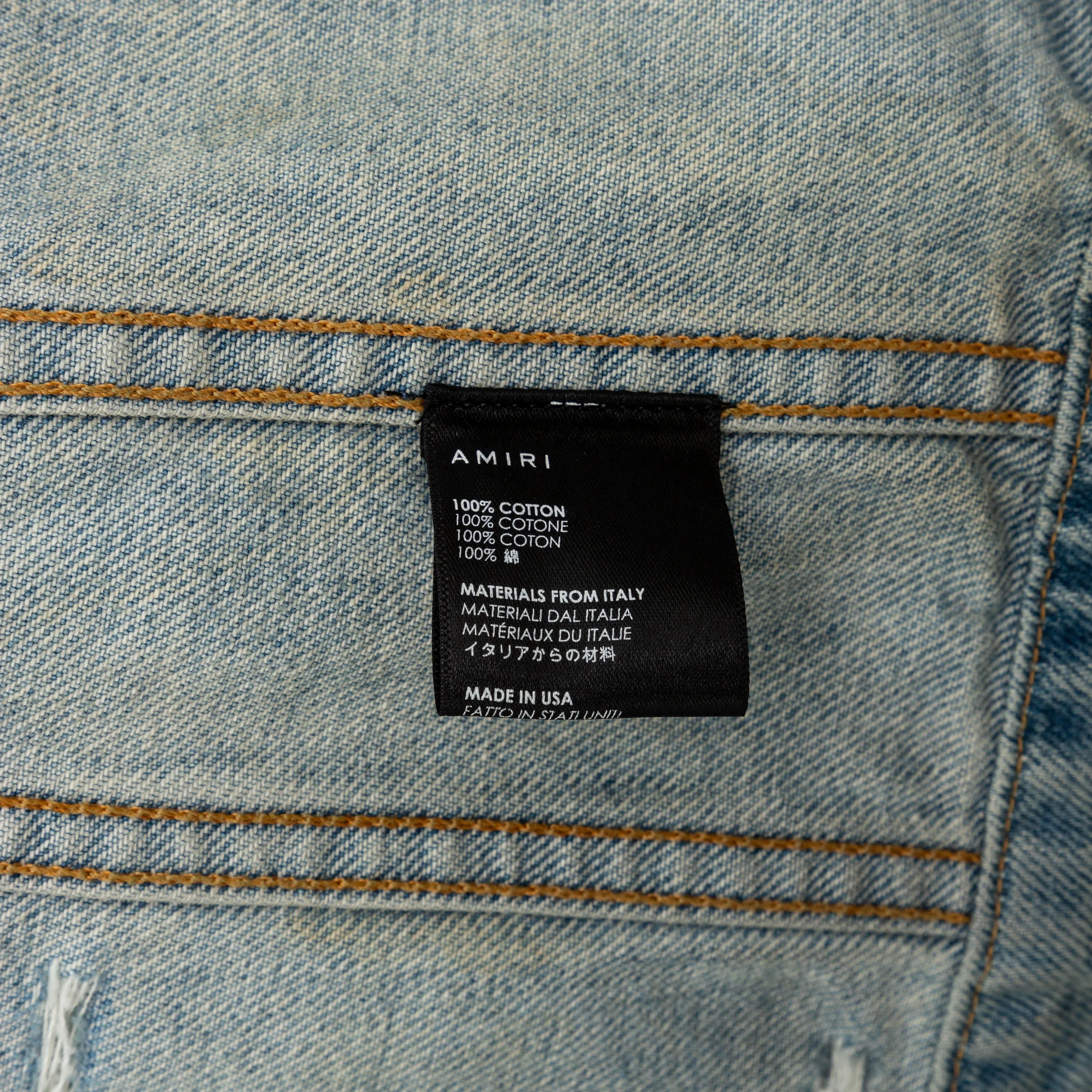 Amiri Distressed 'Hollywood' Denim Jacket - '10s