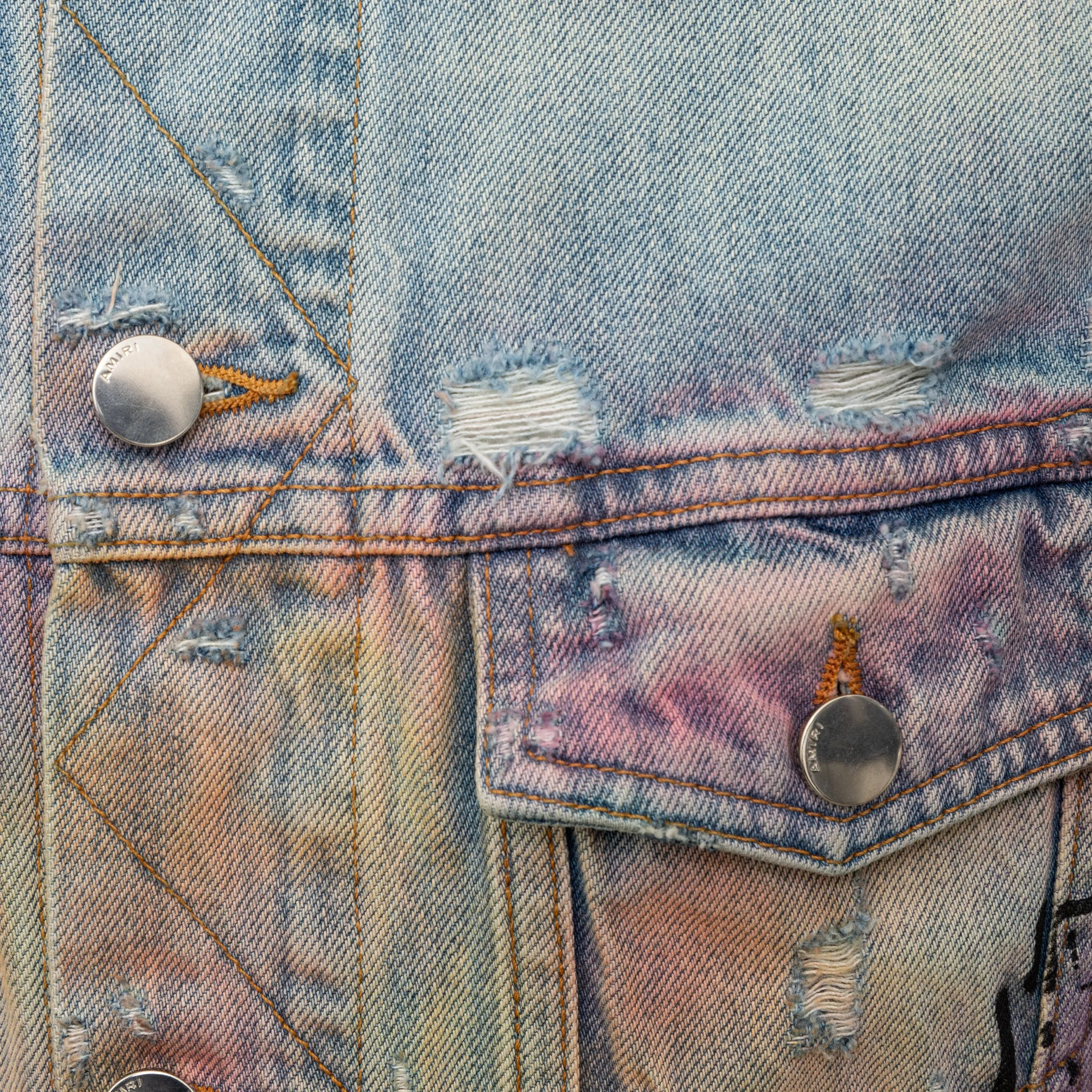 Amiri Distressed 'Hollywood' Denim Jacket - '10s
