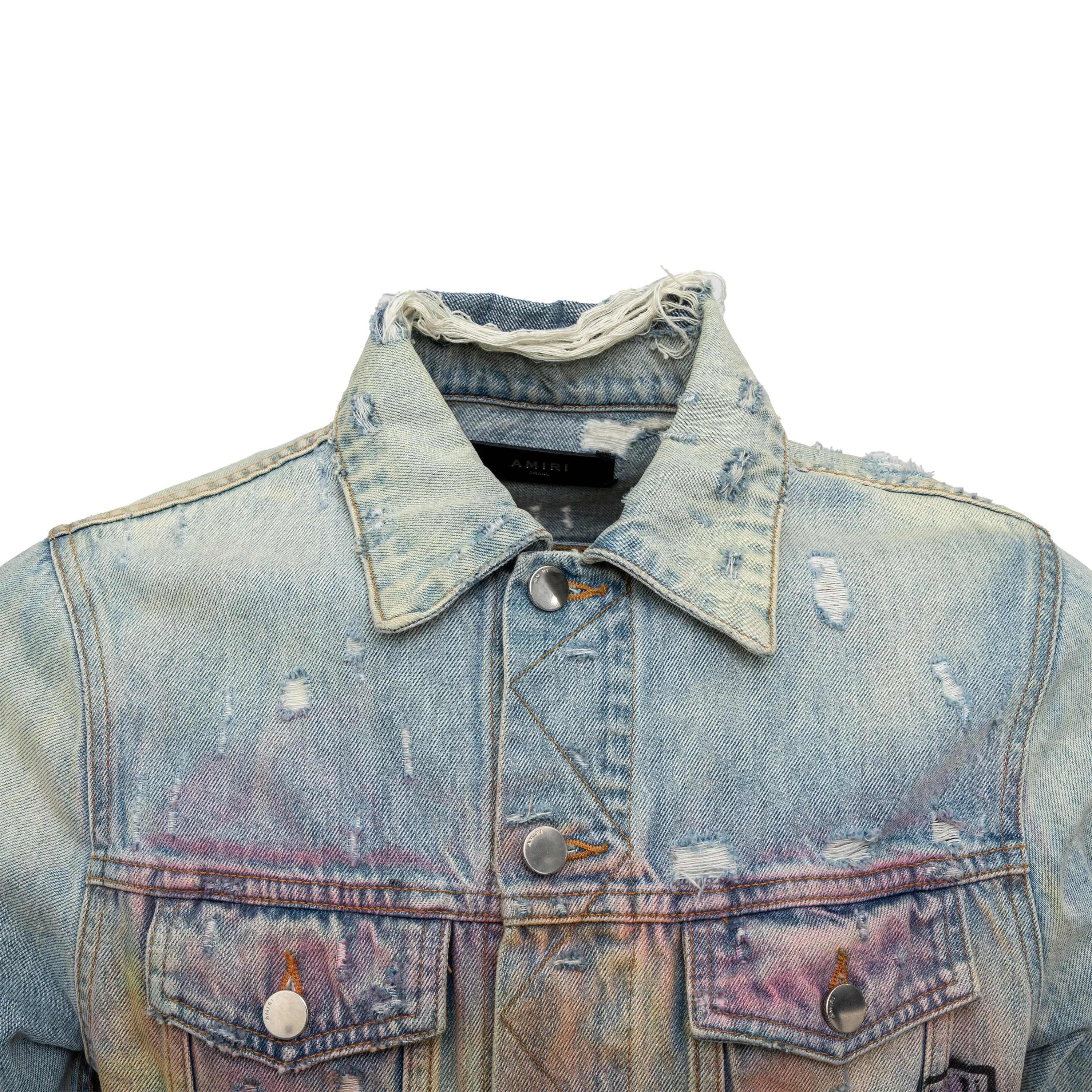 Amiri Distressed 'Hollywood' Denim Jacket - '10s