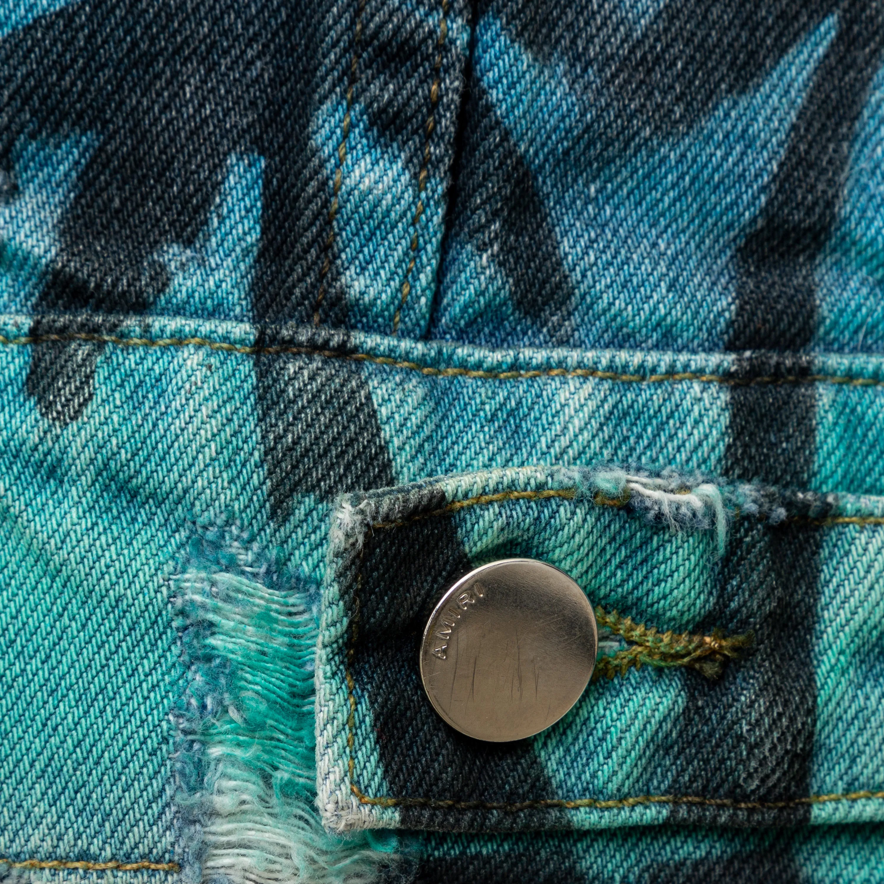 Amiri Distressed 'Hollywood' Denim Jacket - '10s
