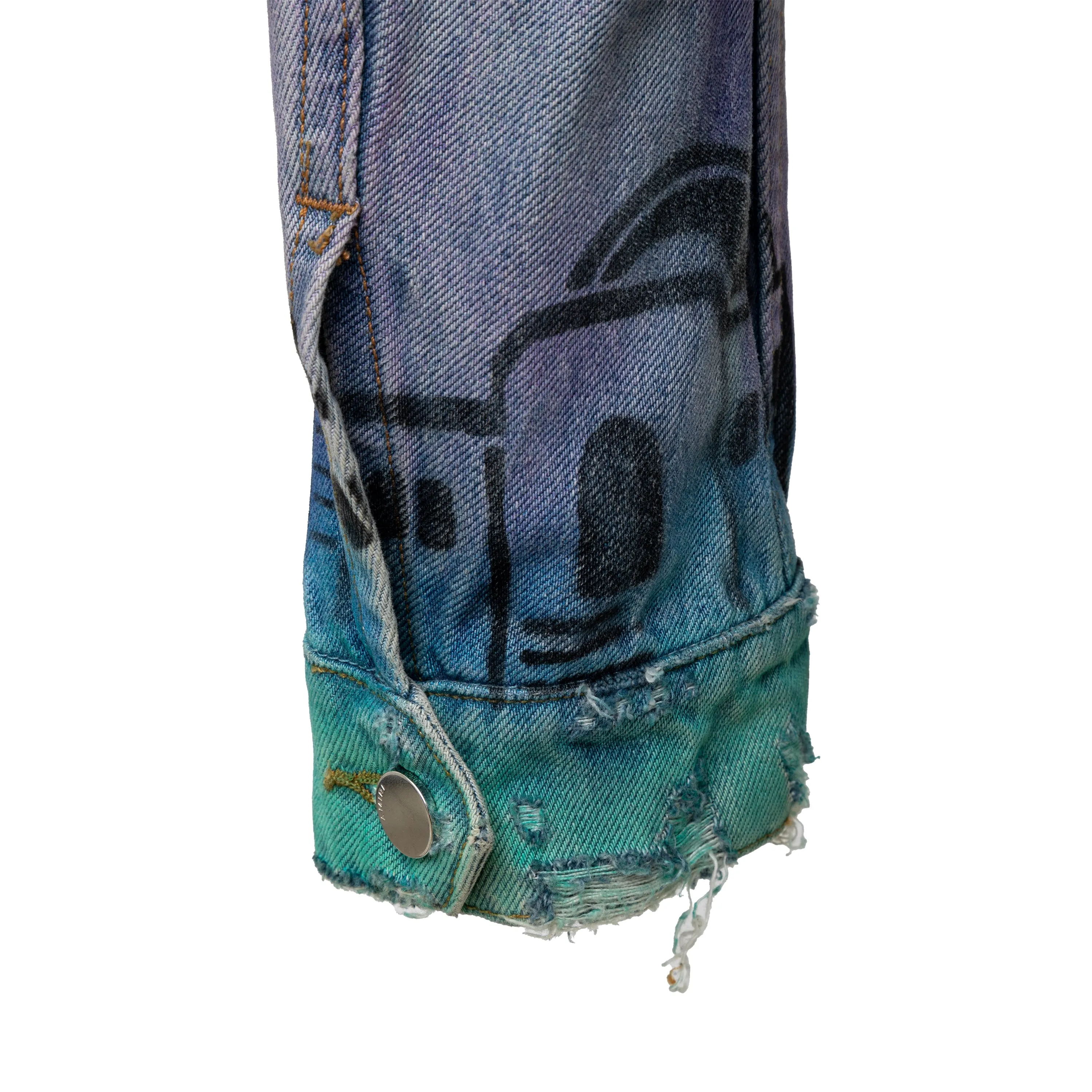 Amiri Distressed 'Hollywood' Denim Jacket - '10s