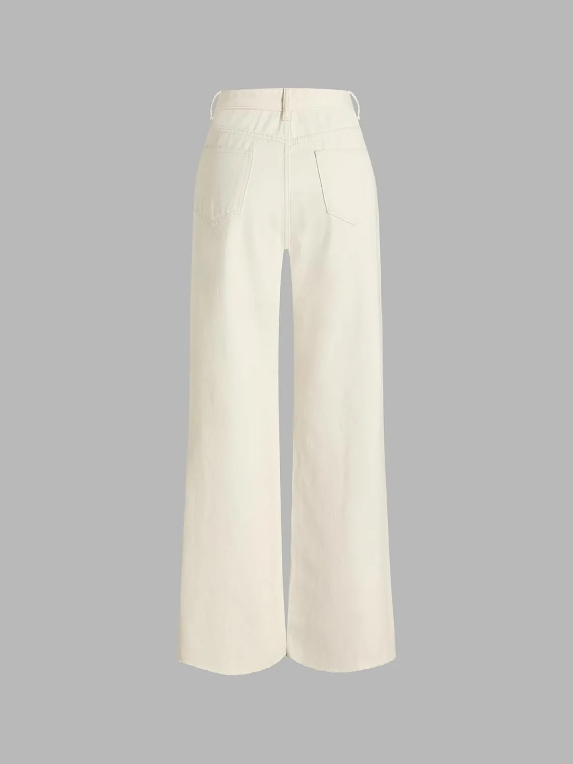 CIDER Womens Ripped Jeans High Waisted Distressed Baggy Straight Wide Leg Pants