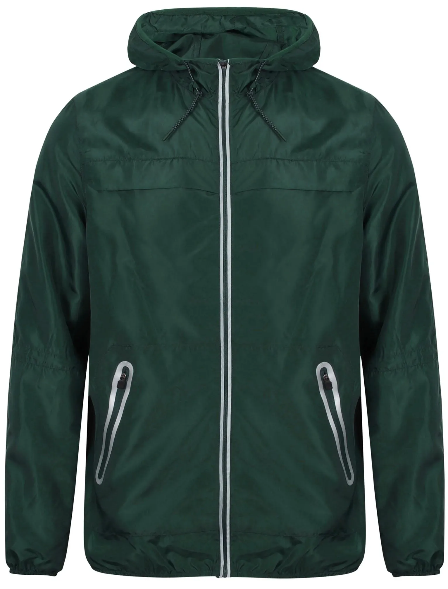 Cuba Lightweight Hooded Windbreaker Jacket In Green - Tokyo Laundry