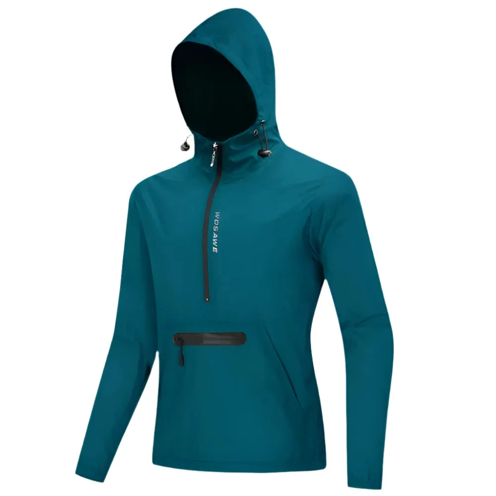 Cycling Windbreaker Gravel Men Hooded Jacket Mountain Bike MTB Road Bike Coat Packable Racing Bicycle Windshield Jackets