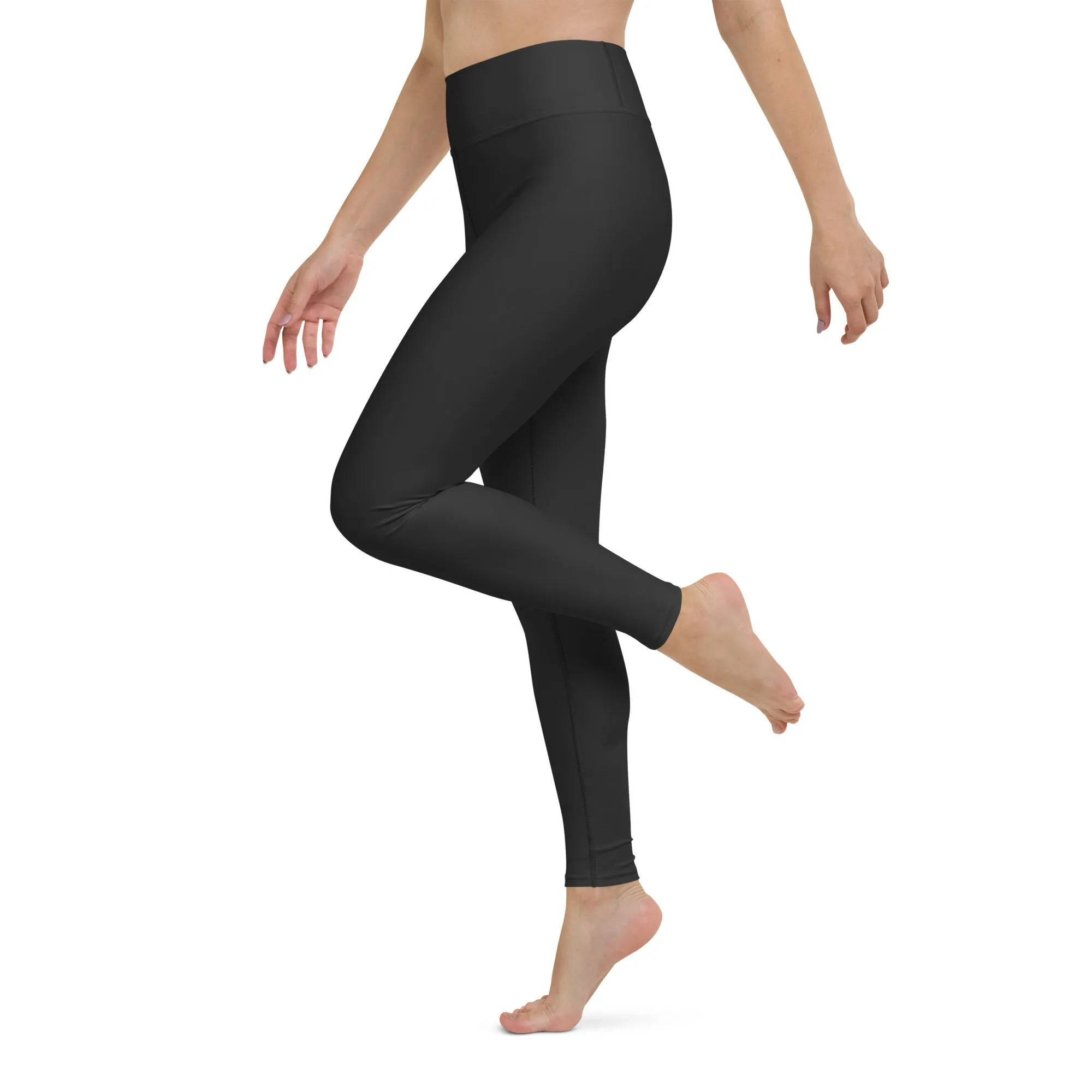 Dark Charcoal Black Yoga Leggings