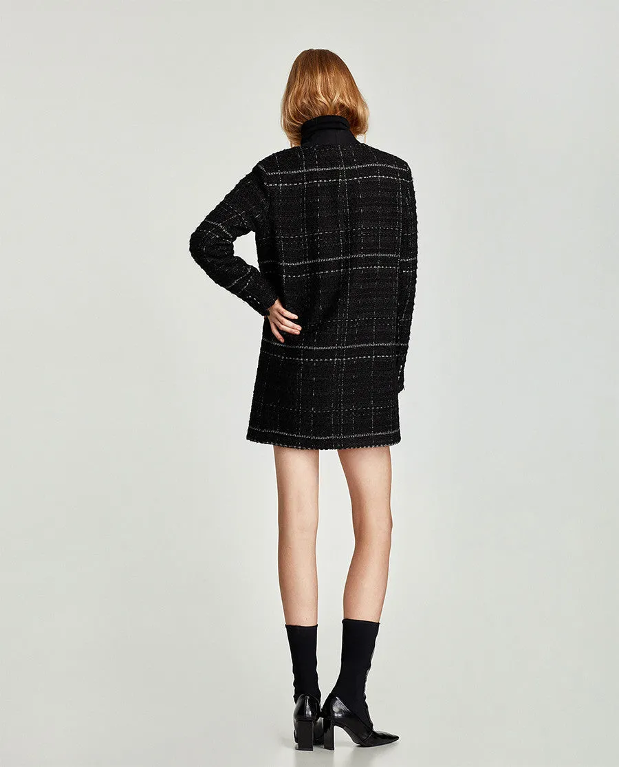 Double-breasted wool coat