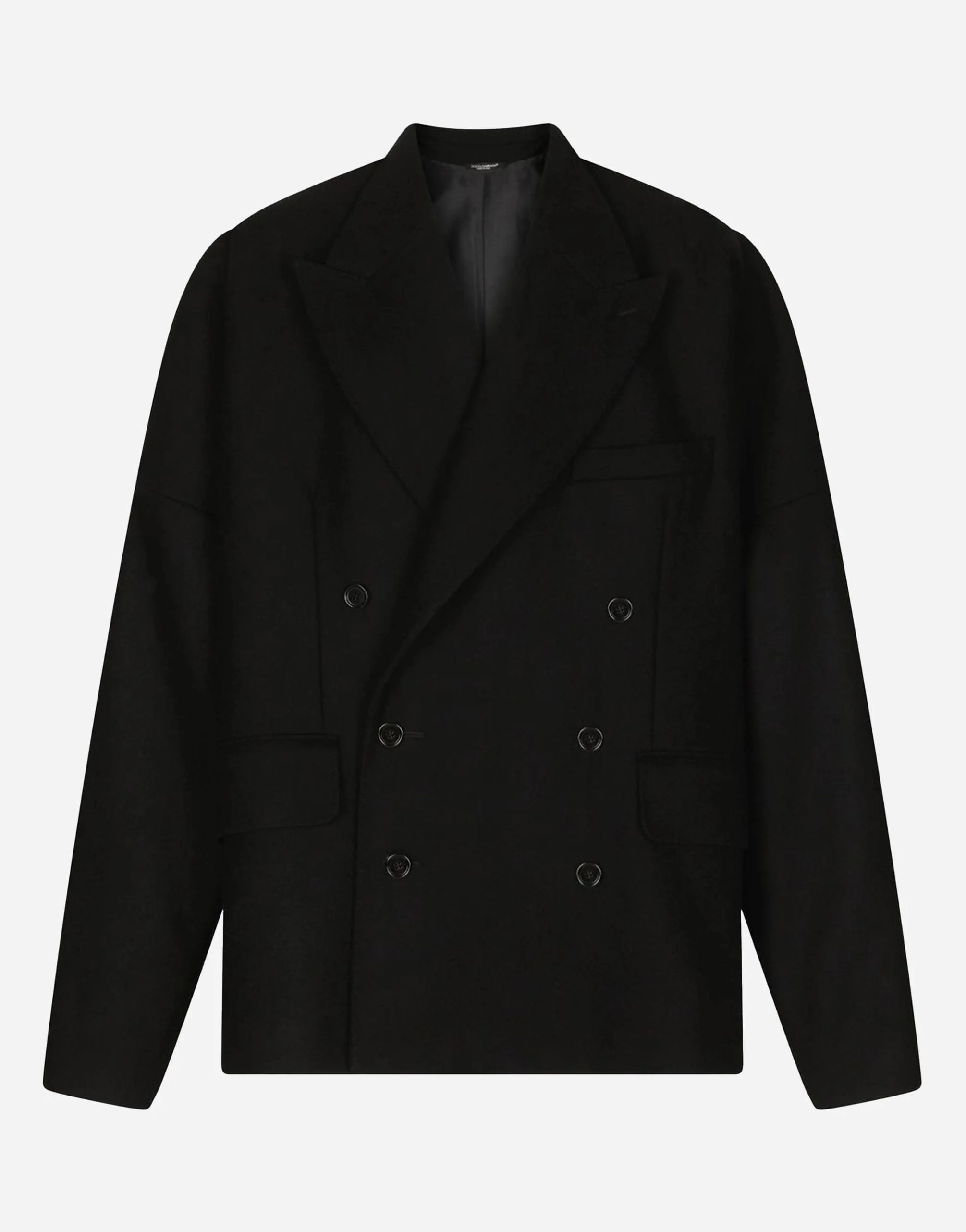 Double-Breasted Wool-Silk Coat