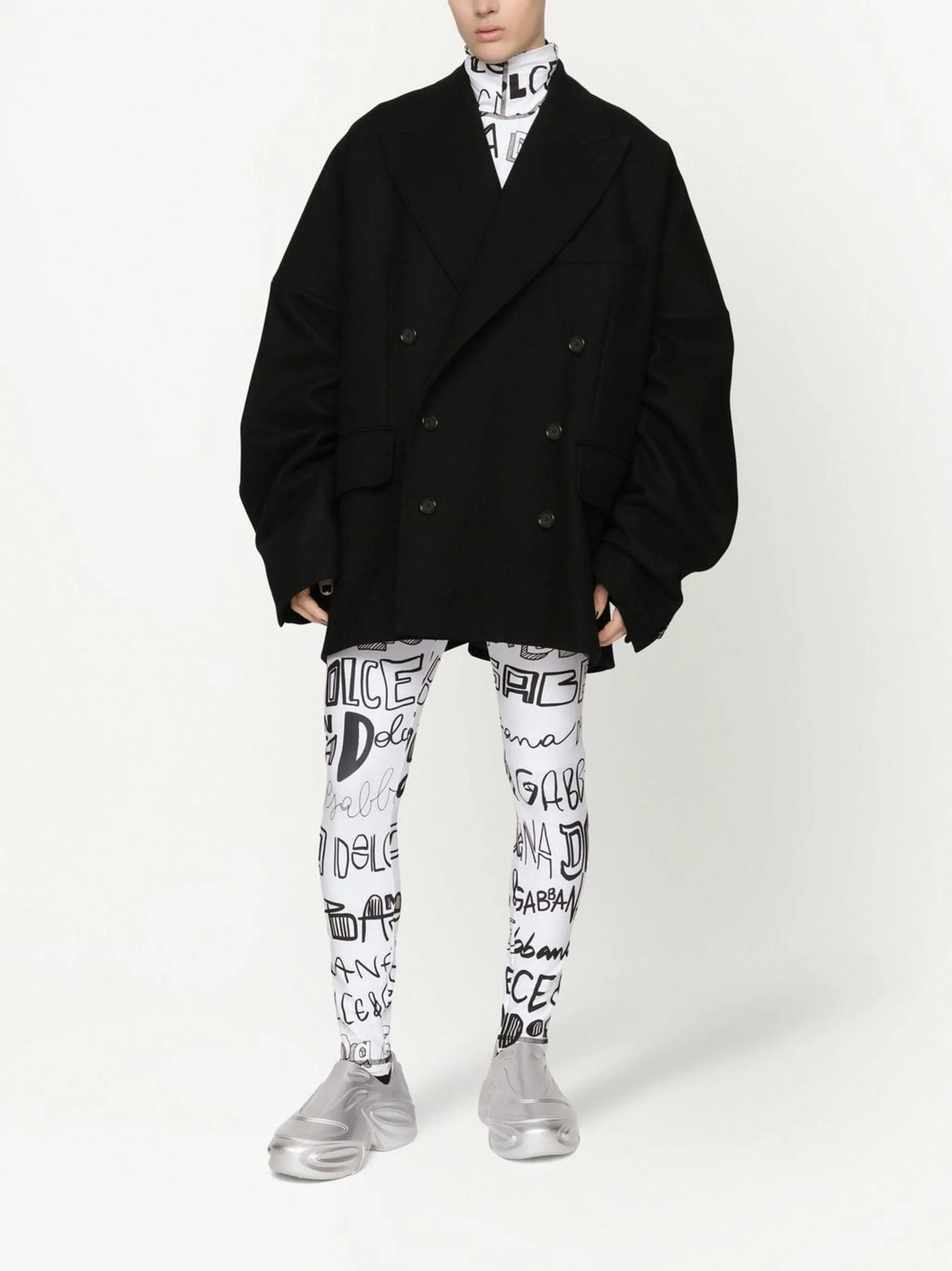 Double-Breasted Wool-Silk Coat