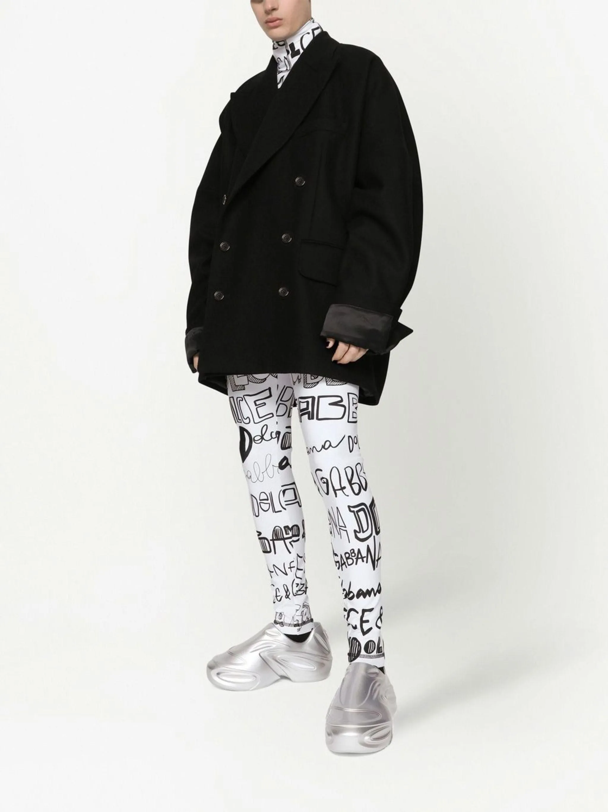Double-Breasted Wool-Silk Coat
