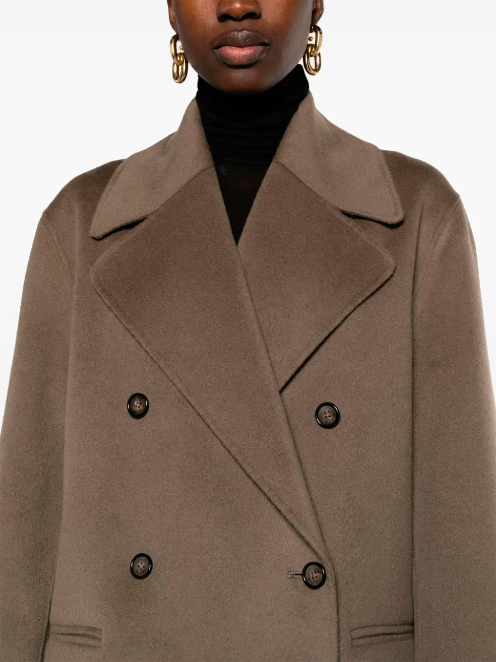 Felted double-breasted coat