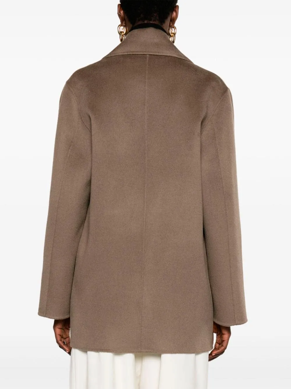 Felted double-breasted coat