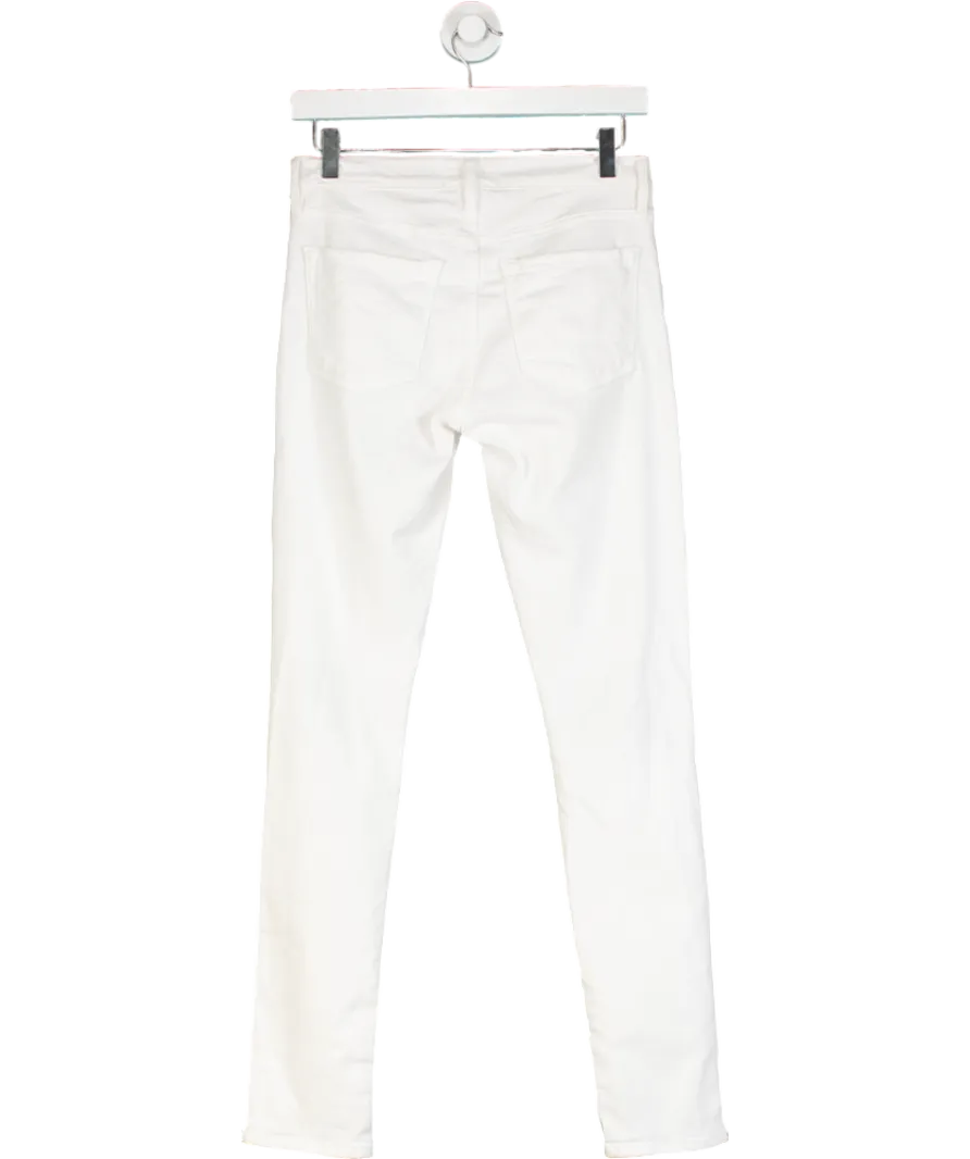 FRAME Frame Denim Le Garçon White Oleander Distressed Denim Boyfriend Jeans W23