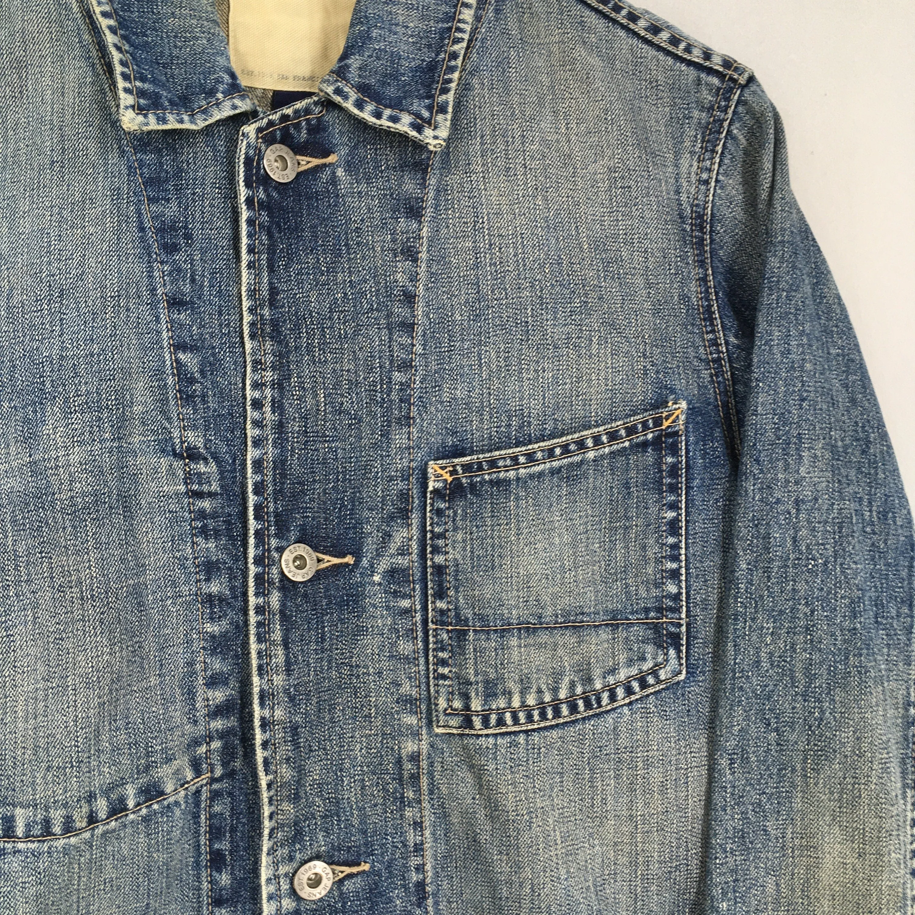 Gap Denim Worker Faded Blue Jacket Small