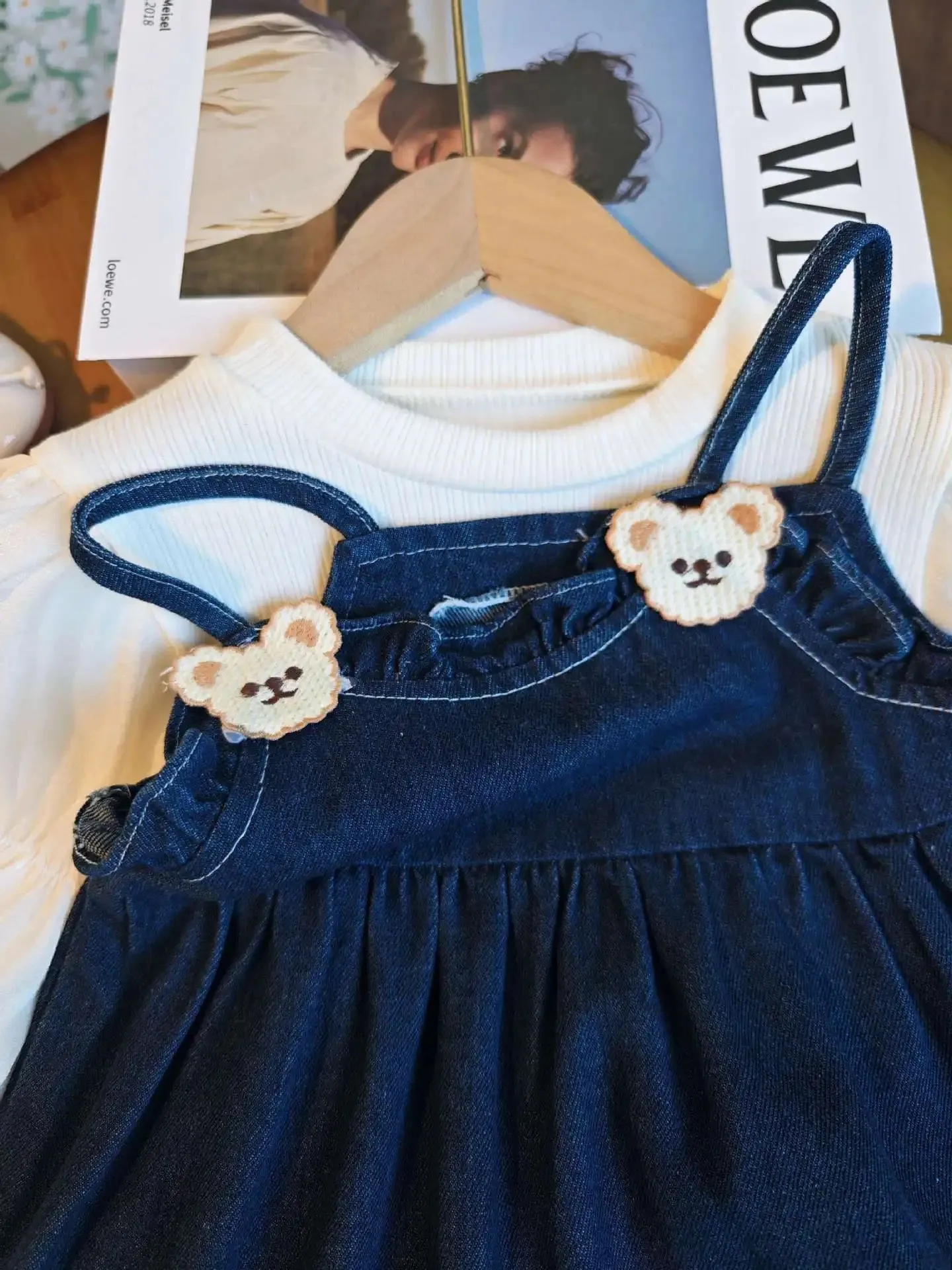 Girls Denim Dress With Top