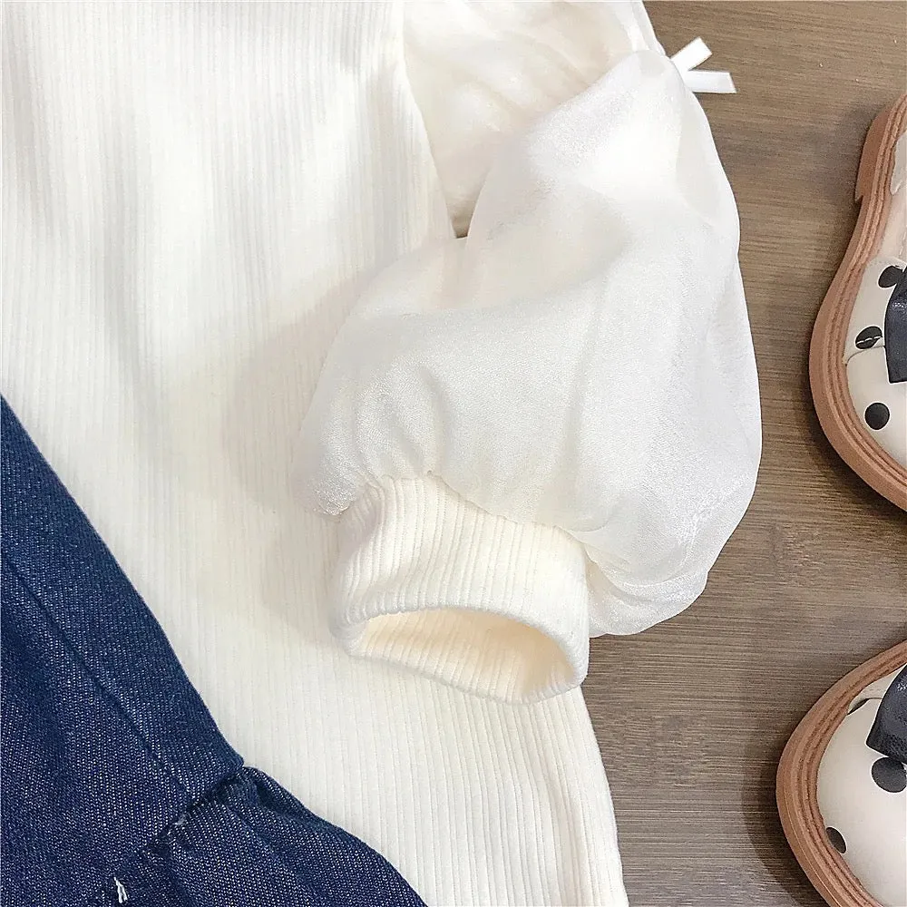 Girls Denim Dress With Top