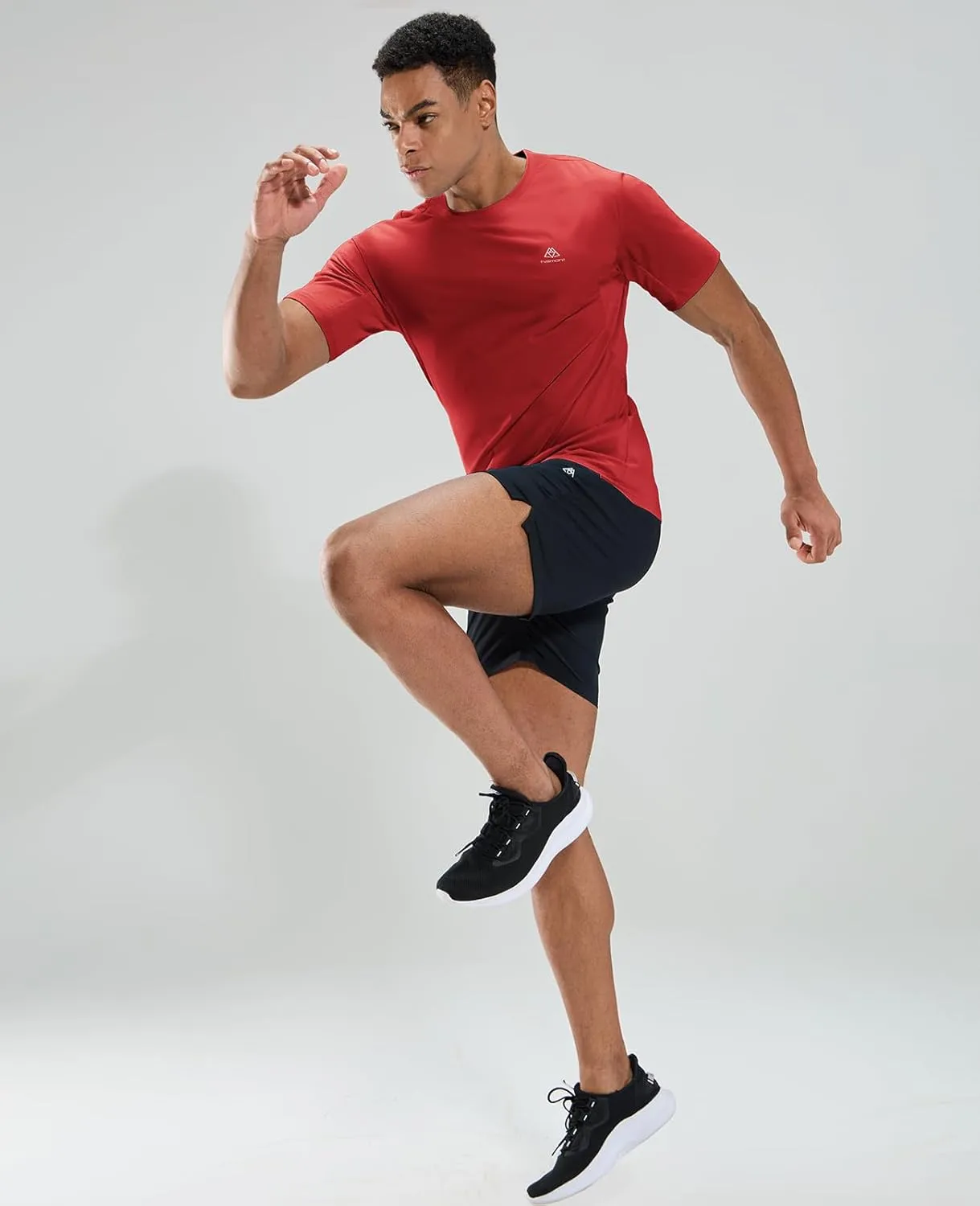 Haimont Men's Running T-Shirt Dry Fit Crewneck Athletic Tee Shirts Moisture Wicking Short Sleeve Stretchy Workout Gym