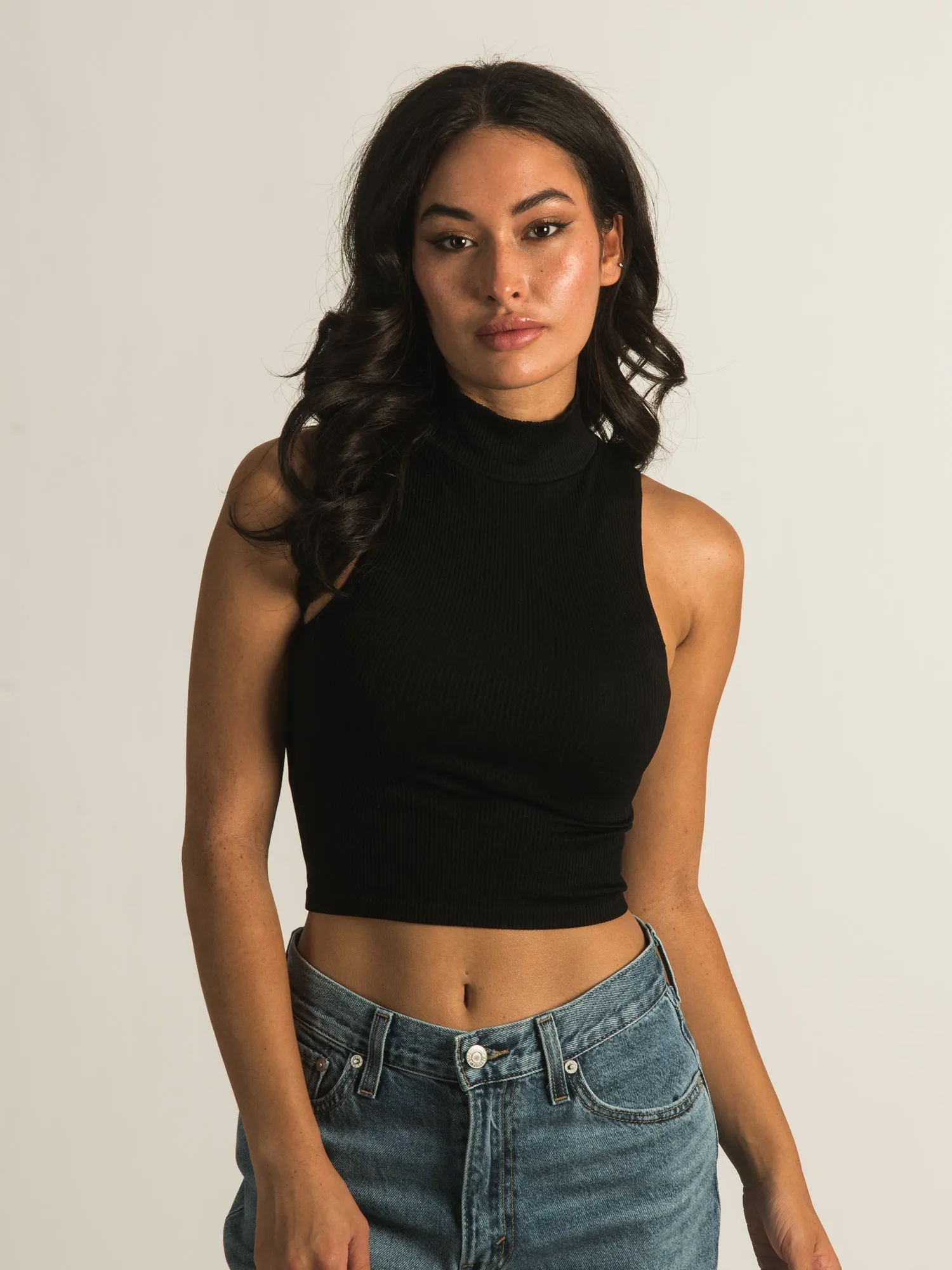 HARLOW MOCK SLEEVELESS TANK TOP - CLEARANCE