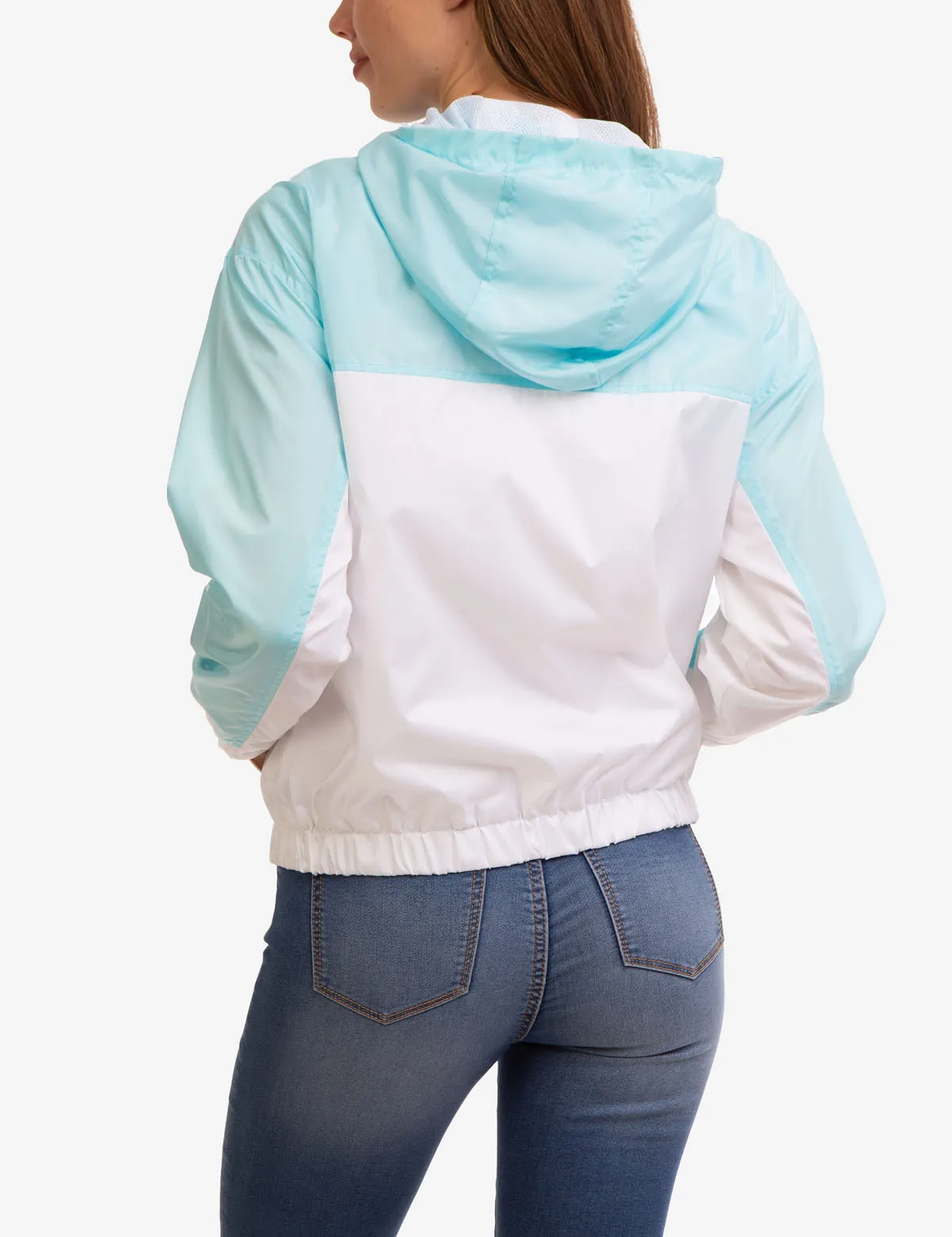 HOODED ZIP FRONT LOGO WINDBREAKER
