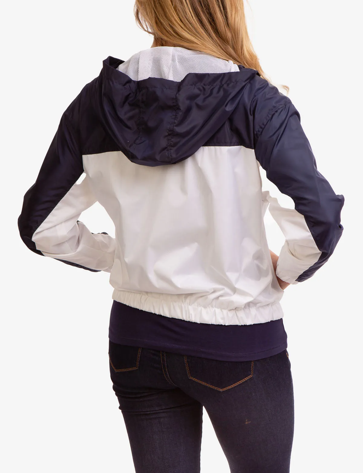 HOODED ZIP FRONT LOGO WINDBREAKER