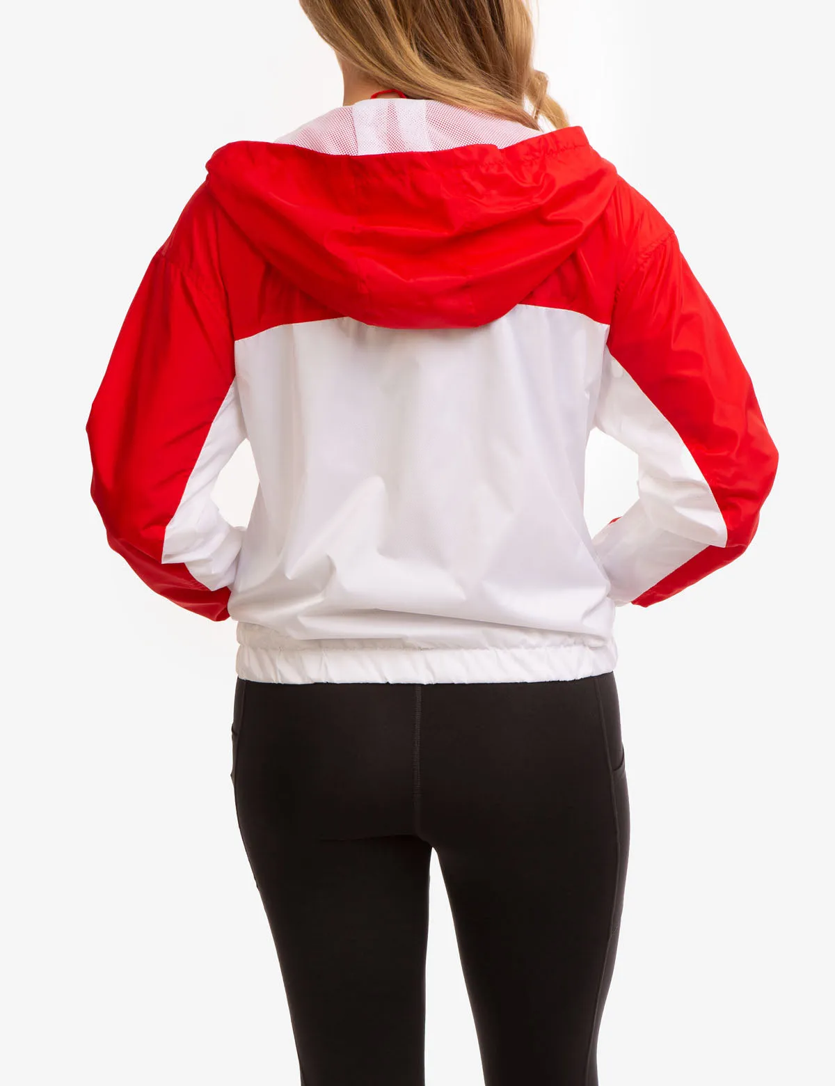 HOODED ZIP FRONT LOGO WINDBREAKER