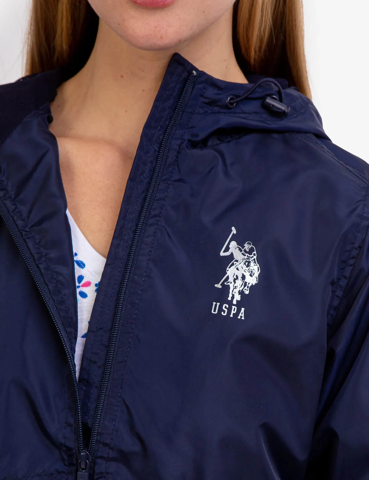 HOODED ZIP FRONT WINDBREAKER