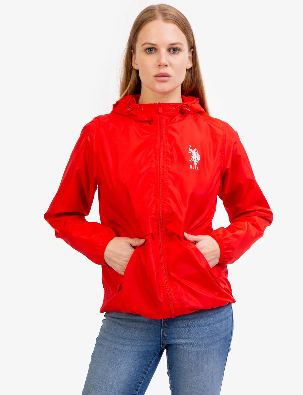 HOODED ZIP FRONT WINDBREAKER