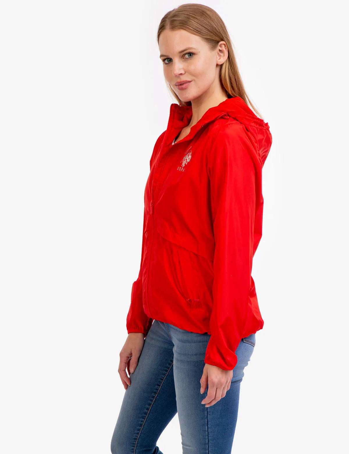 HOODED ZIP FRONT WINDBREAKER