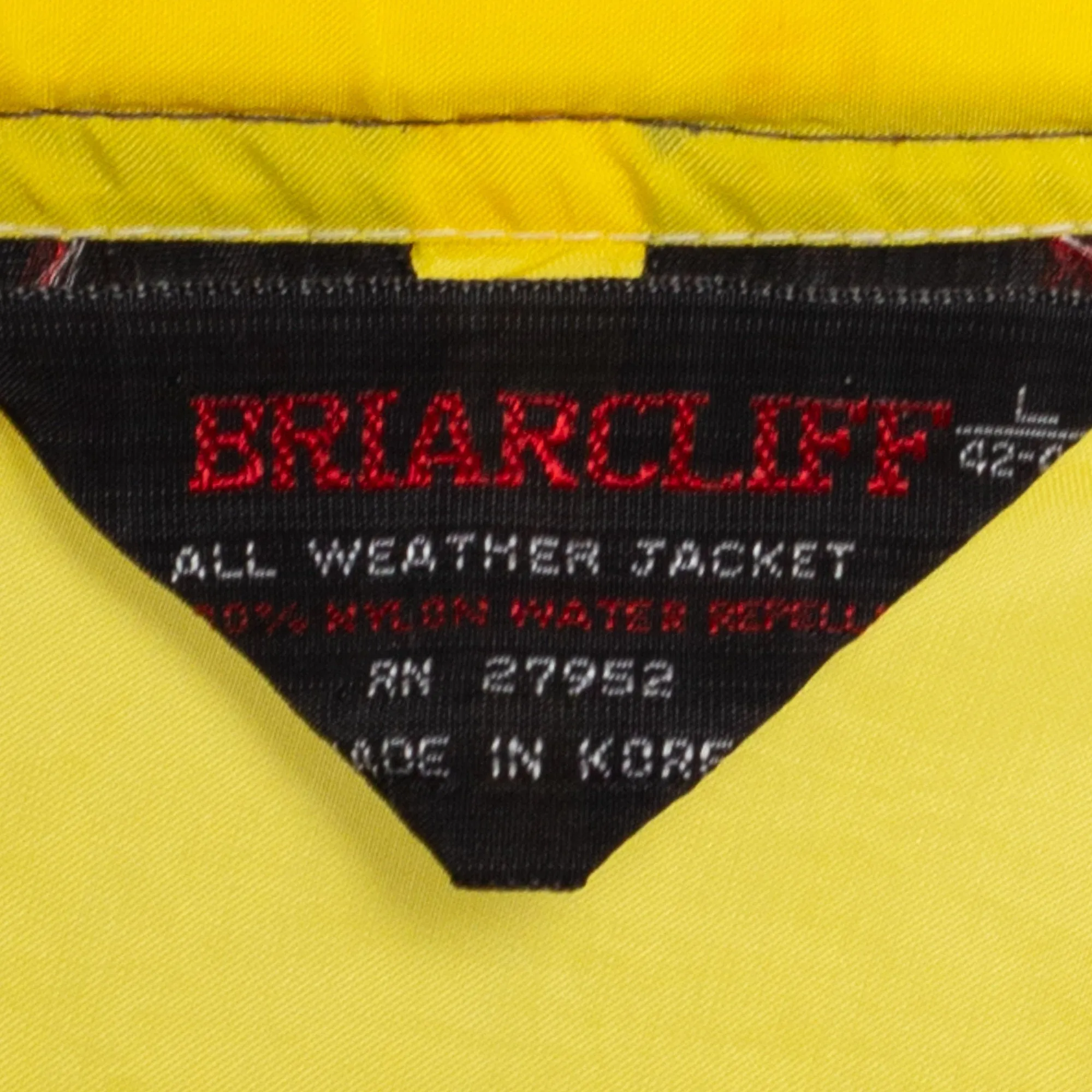 Large 70s Retro Yellow Hooded Windbreaker