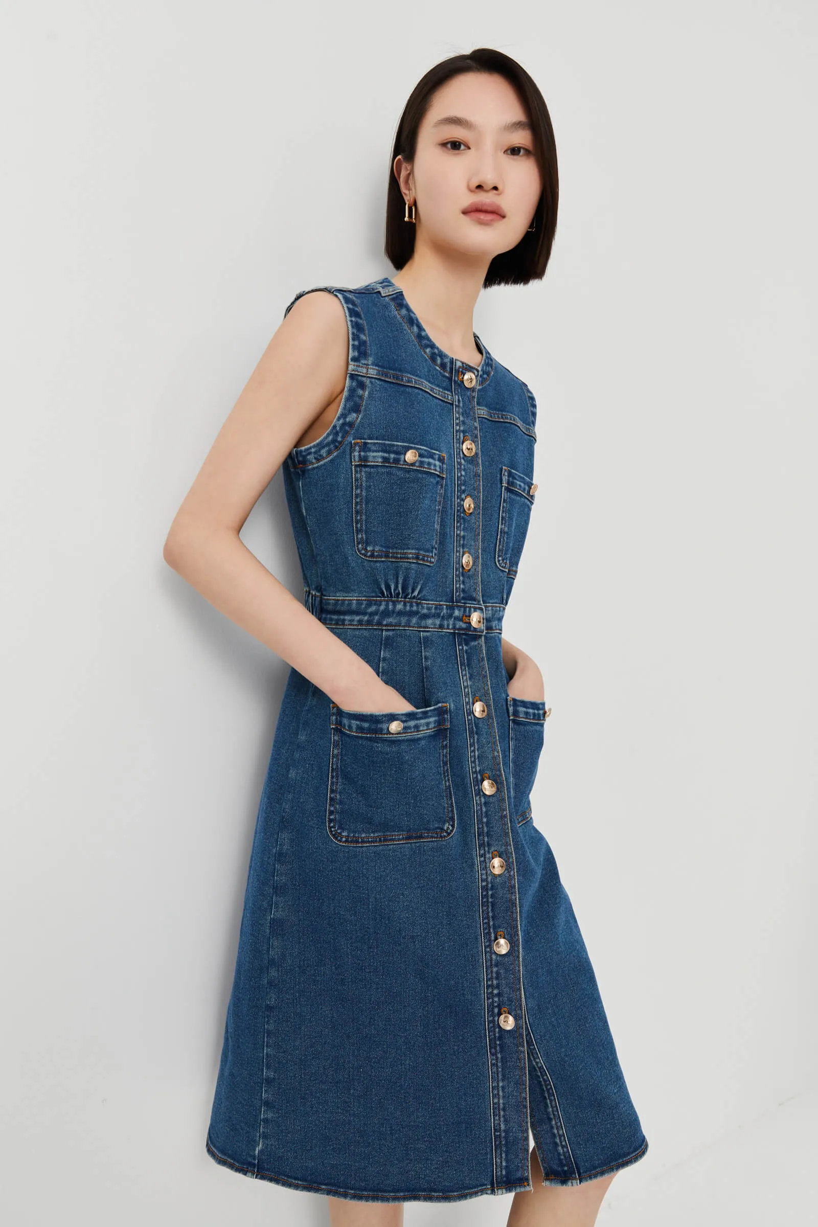 LILY Chanel-style Denim Dress