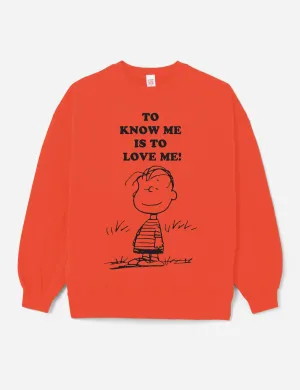 Linus Oversized Crewneck, Persimmon