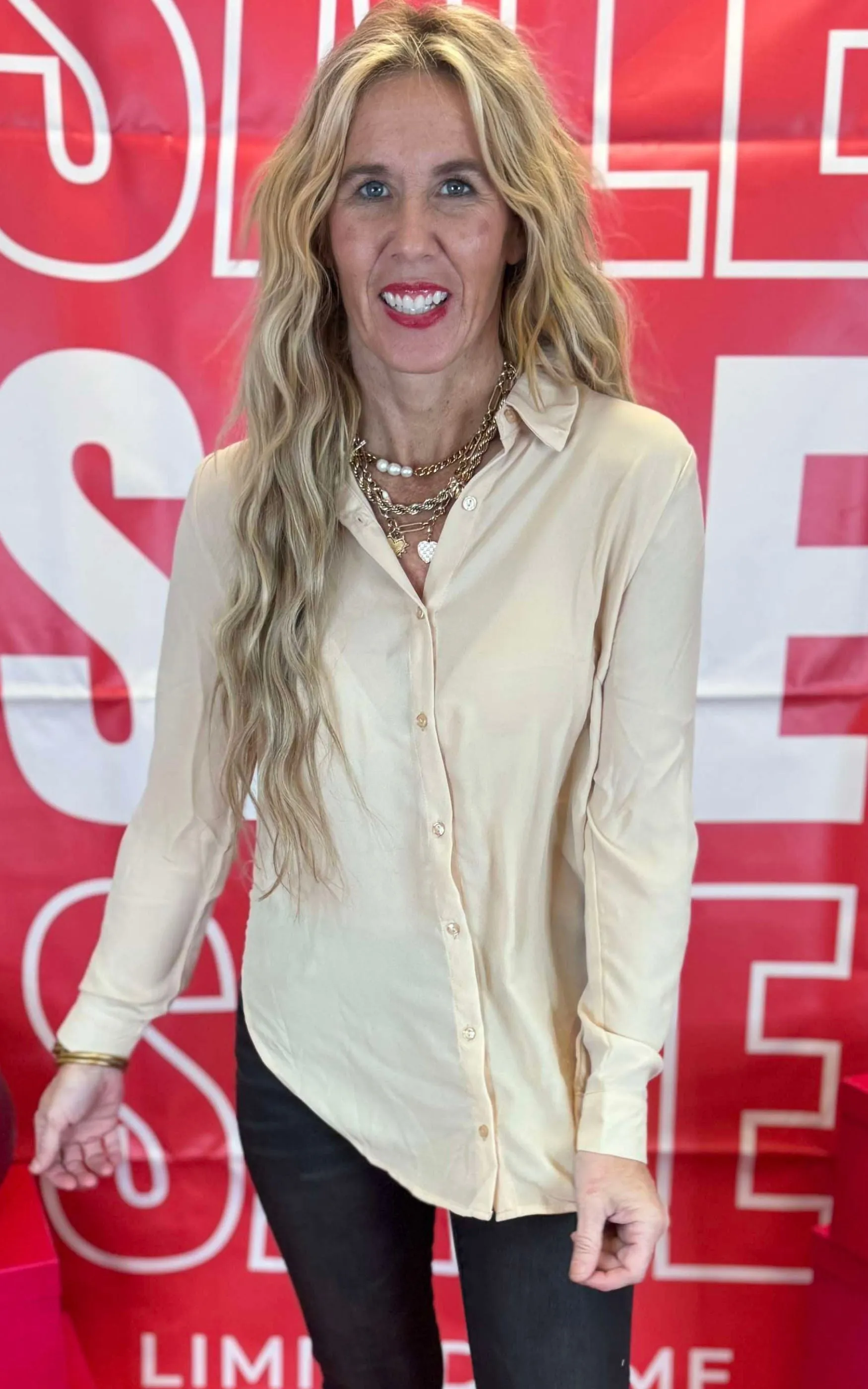 Long Sleeve Chiffon Blouse*