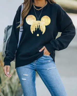 Magic Kingdom Sweatshirts For Women Colorful Castle Fairy Graphic Sweatshirt Holiday Vacation Pullover