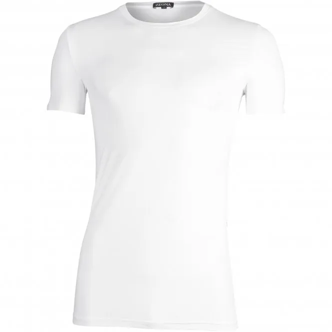 Micromodal Stretch Crew-Neck T-Shirt, White