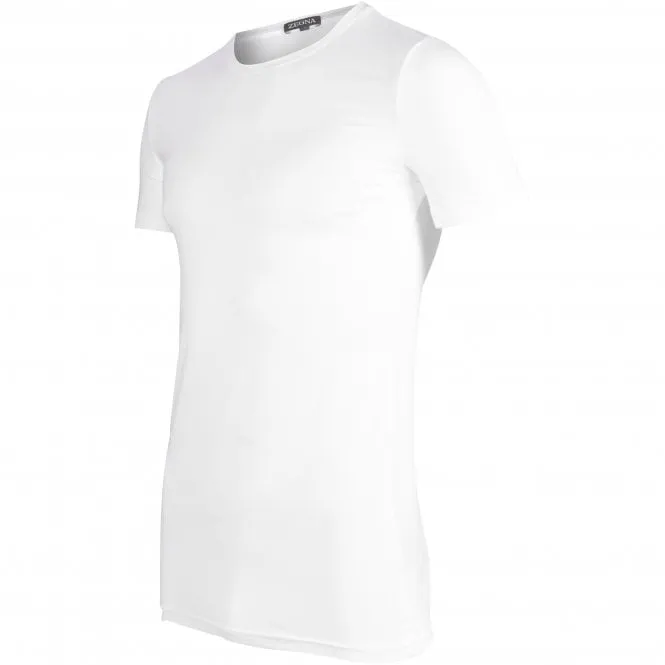 Micromodal Stretch Crew-Neck T-Shirt, White
