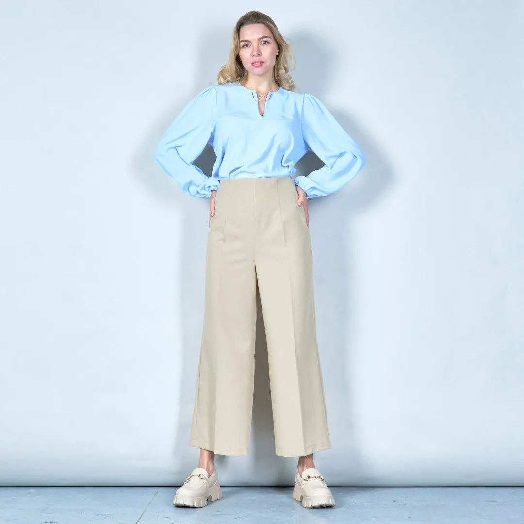 Minimalist keyhole chiffon blouse wholesale