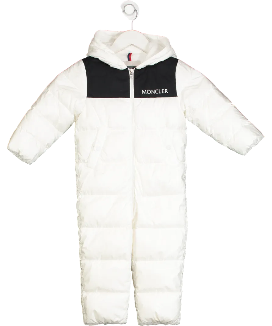 Moncler White Padded Puffer Down Suit 2 Years
