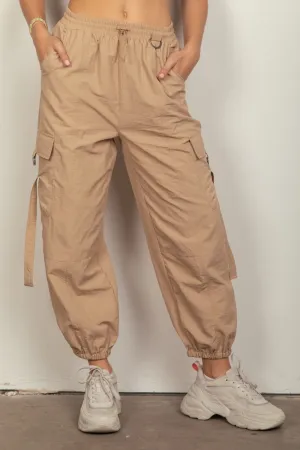 My Life Story Woven Cargo Pants-tan
