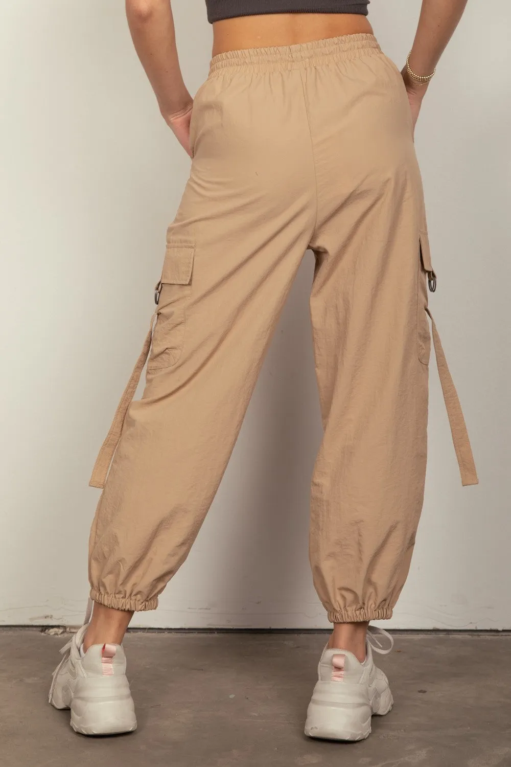 My Life Story Woven Cargo Pants-tan