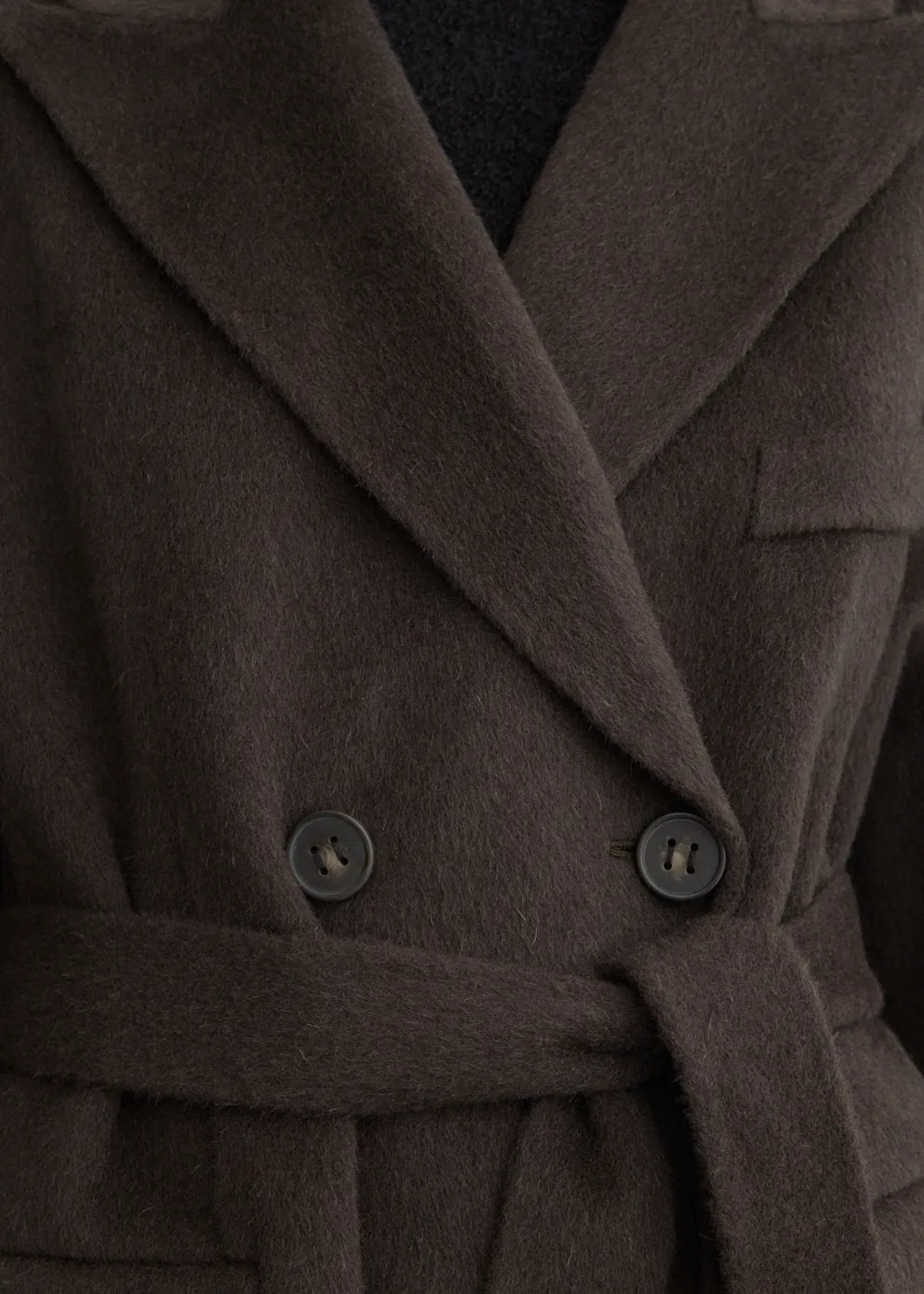 Onessa Double-Breasted Textured Coat