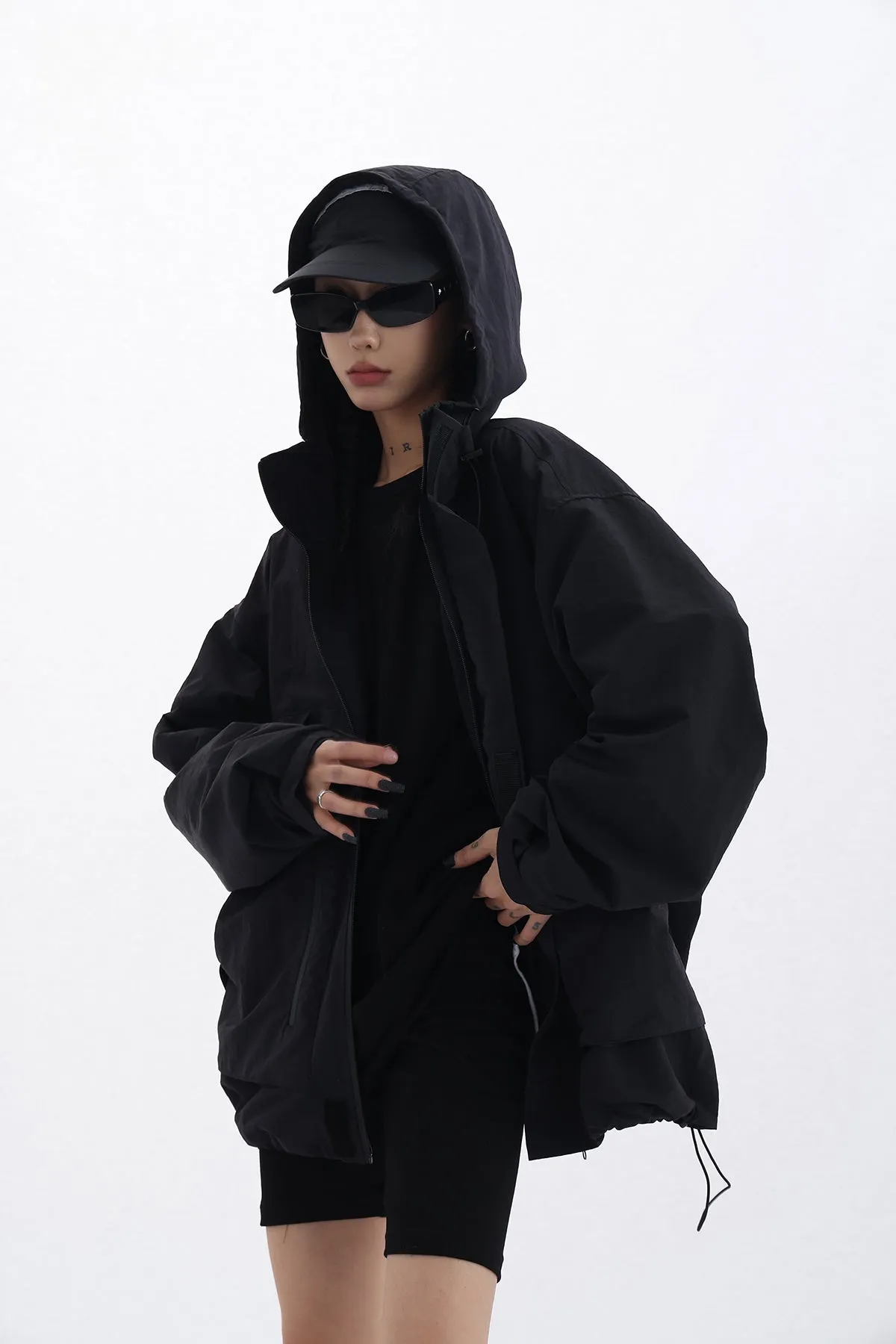 Oversized Hooded Windbreaker