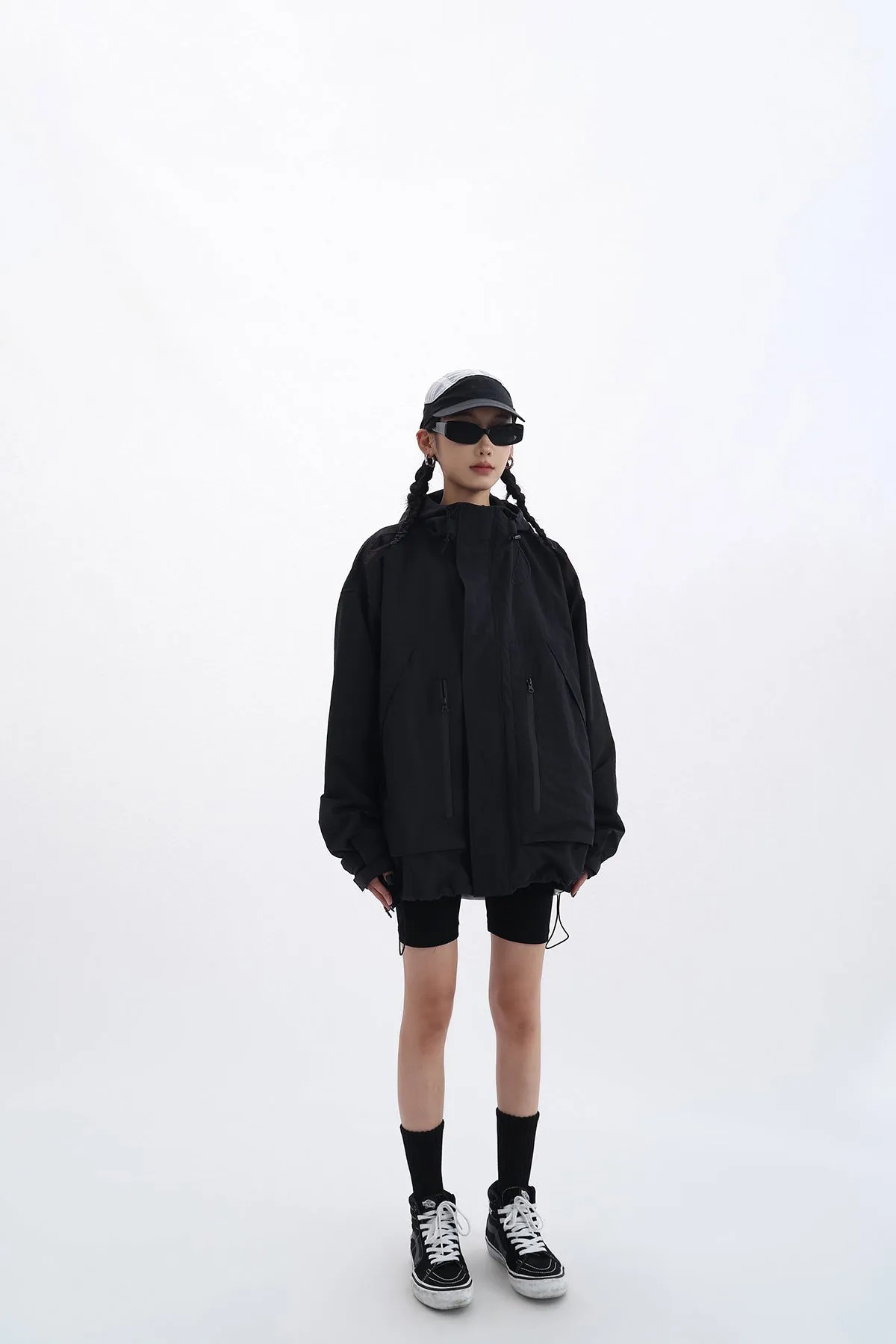 Oversized Hooded Windbreaker
