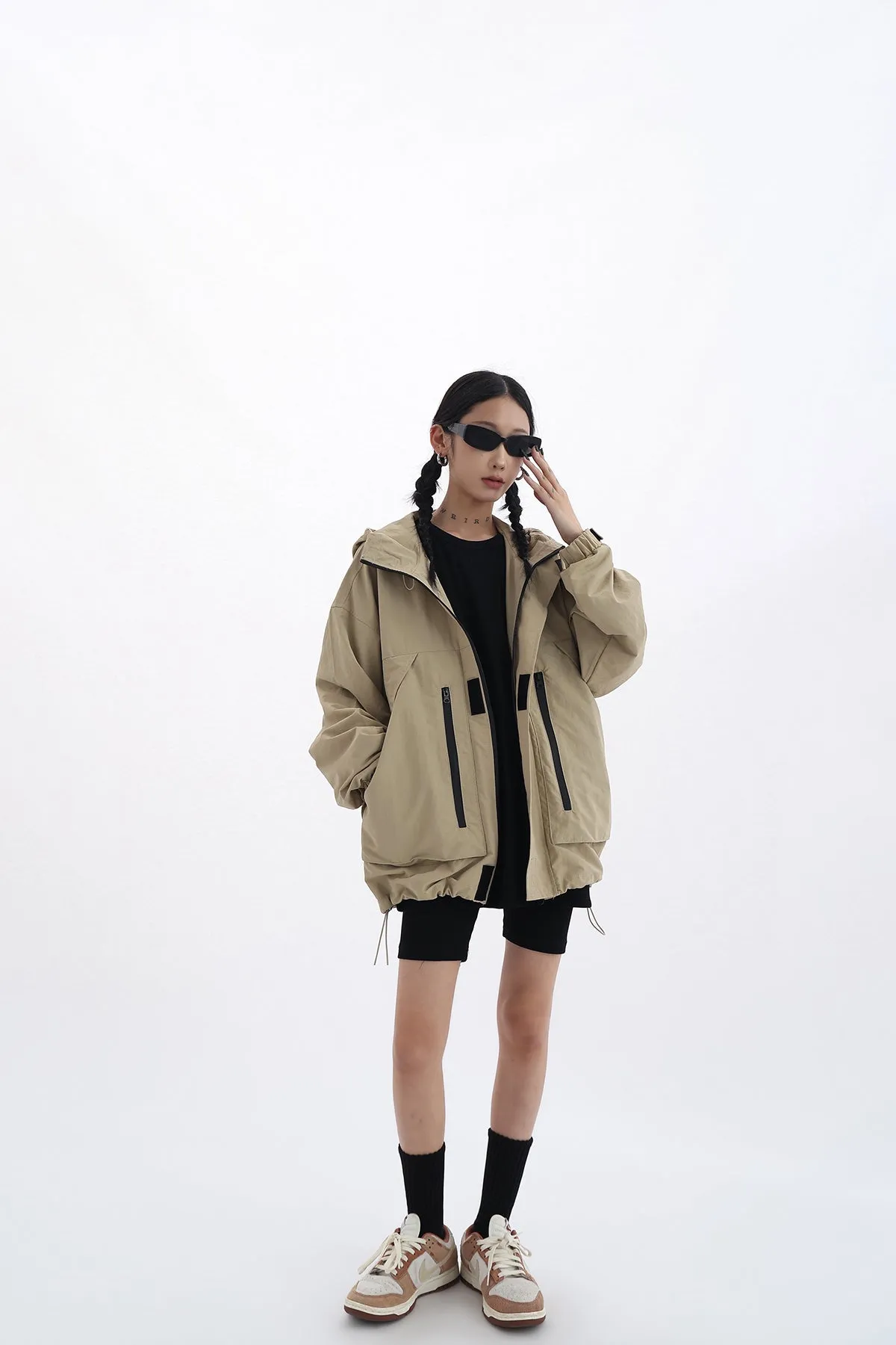 Oversized Hooded Windbreaker