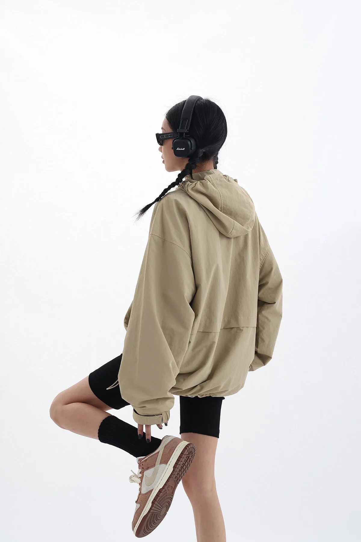 Oversized Hooded Windbreaker