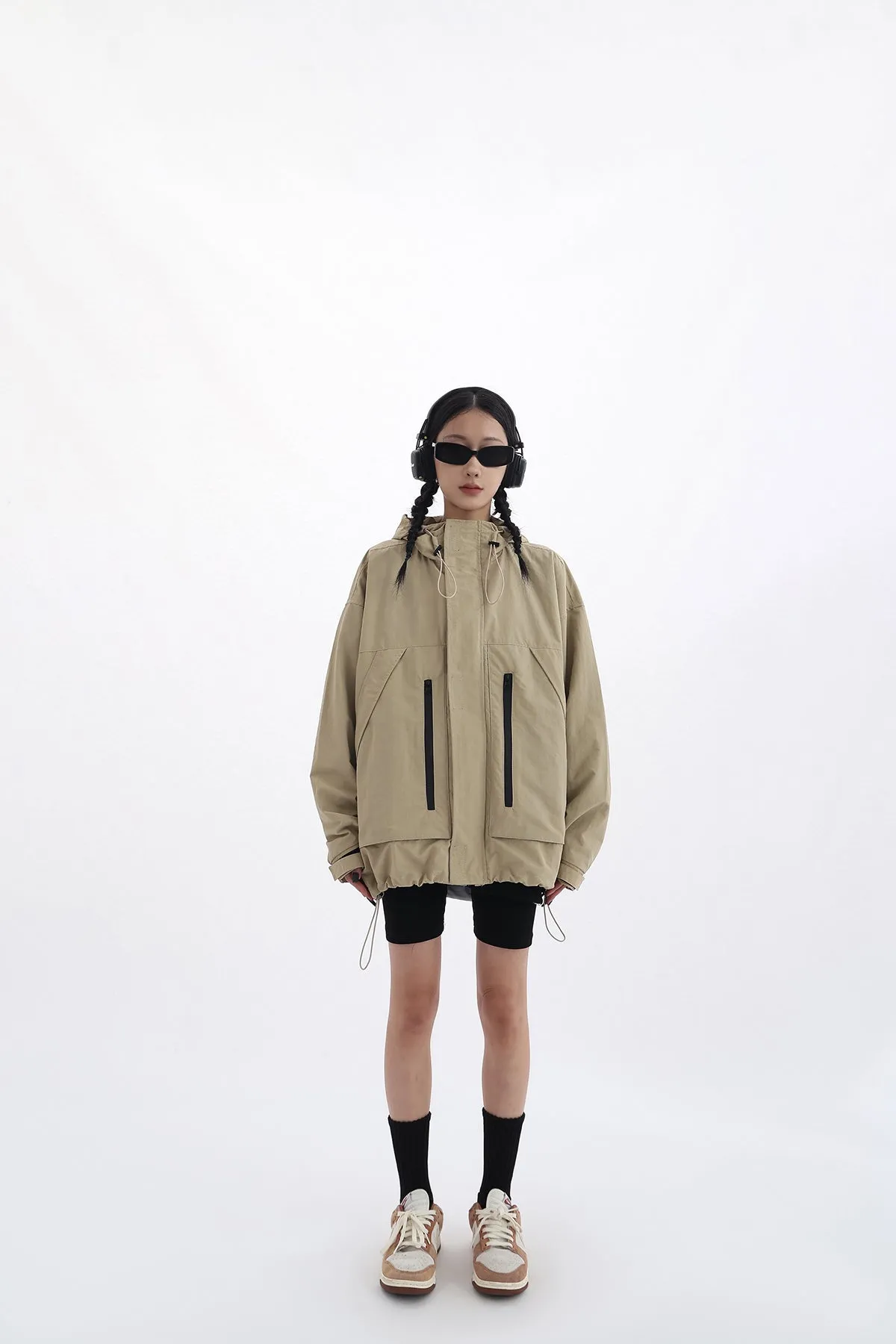 Oversized Hooded Windbreaker