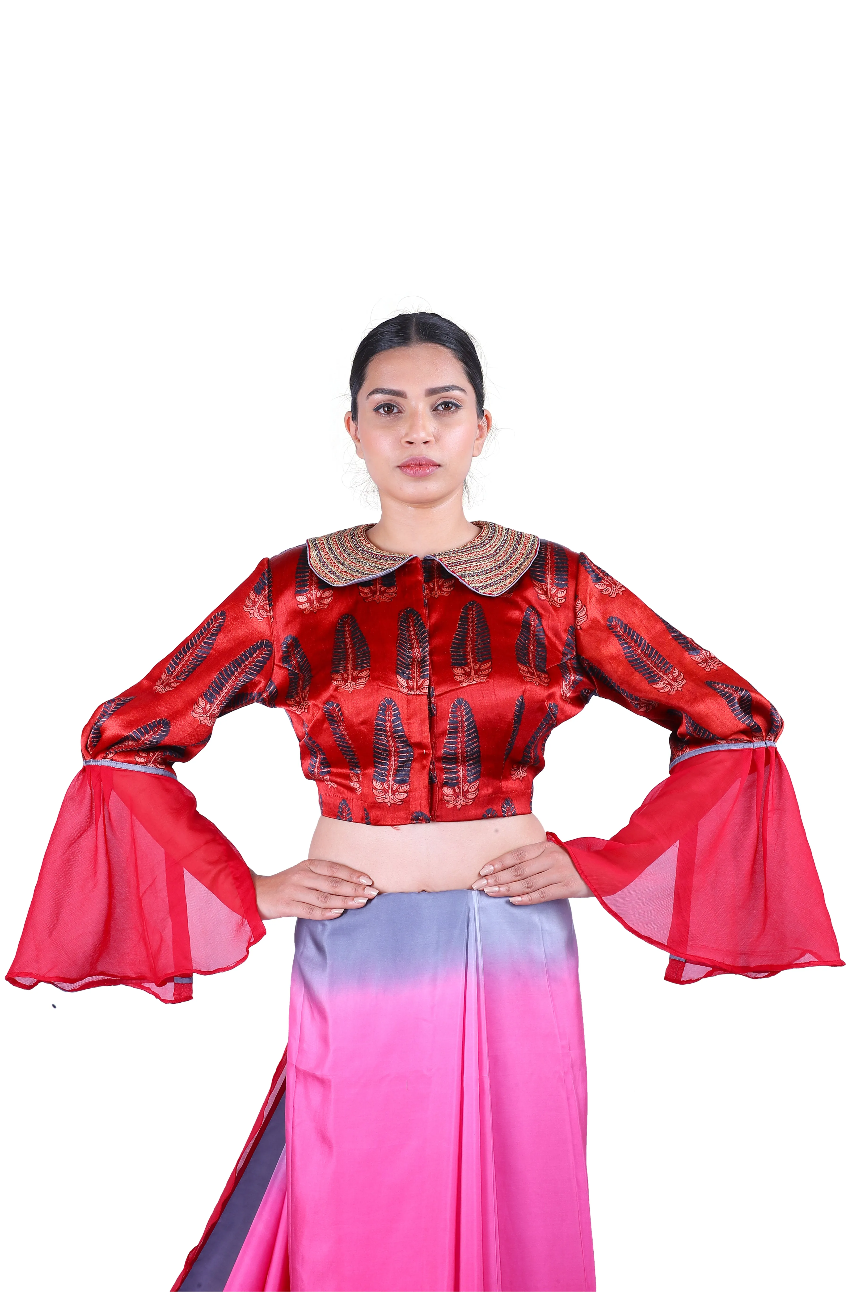 Pink silk Saree