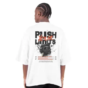 Push Your Limits Men's Oversized Drop-Shoulder Crewneck T-Shirt
