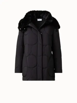 Quilted XL Dot Parka with Removable Hood